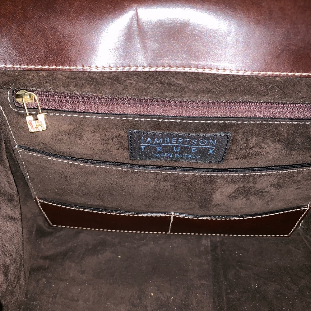 Authentic Lambertson Truex Brown Pony Hide Satchel - image 6